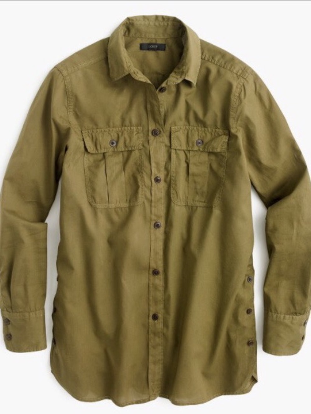 NWT J.Crew Garment-Dyed Fatigue Shirt 10